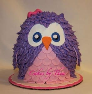 adorable owl cake