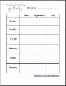 PIC MPM Blank weekly planner