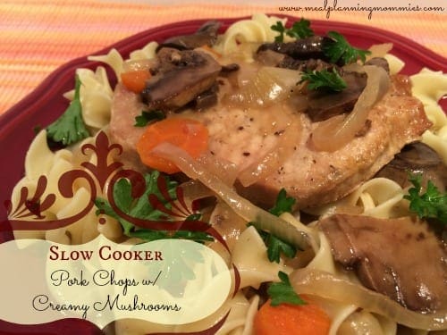slow cooker pork chops with creamy mushrooms