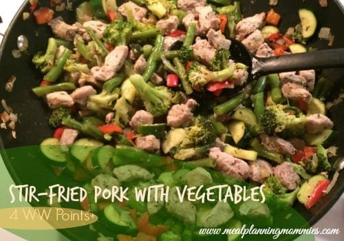 stir fried pork with veges Meal Planning Mommies