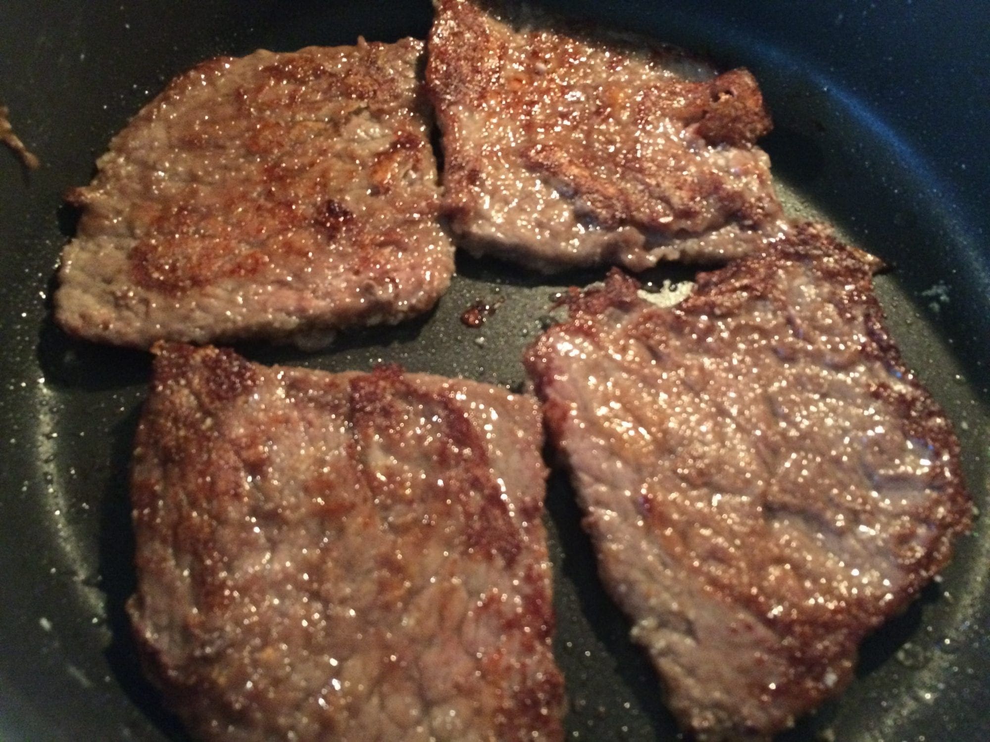 Brown steak for a Beef and Broccoli Stir Fry. Delicious!