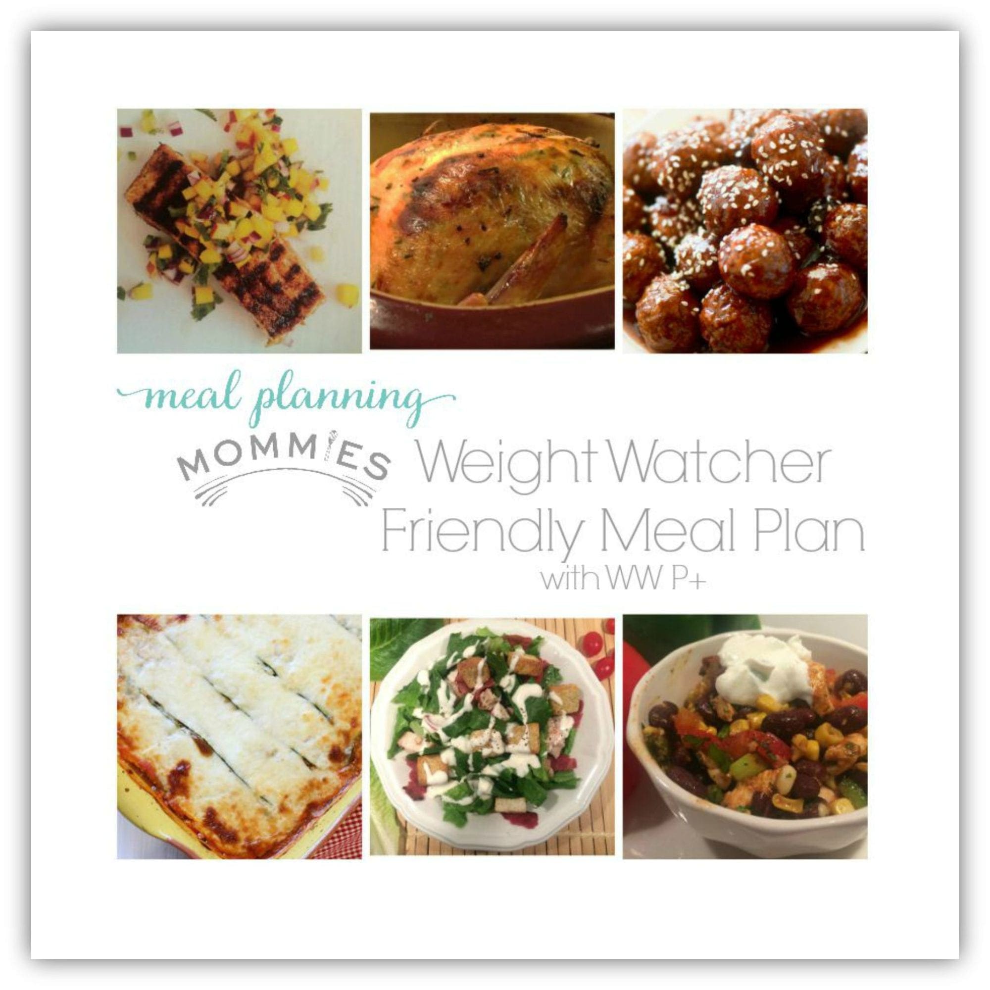 Weight Watcher Friendly Meal Plan with WW P+ Meal Planning Mommies