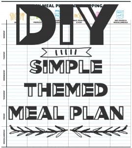 DIY Simple Themed Meal Plan. Let me Show you How!