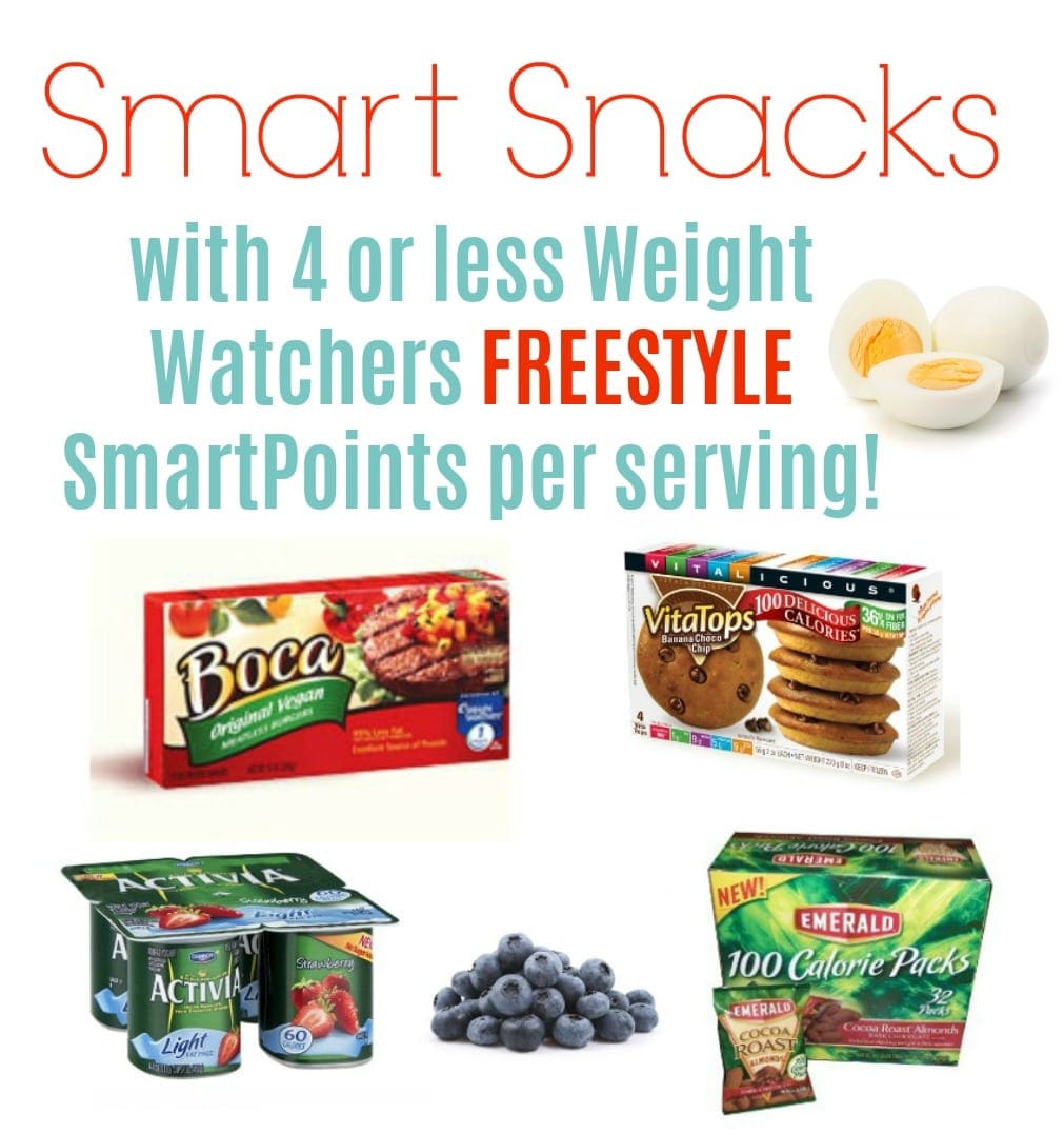 Smart snacks that are 4 WW FreeStyle Smart Points of less per serving.
