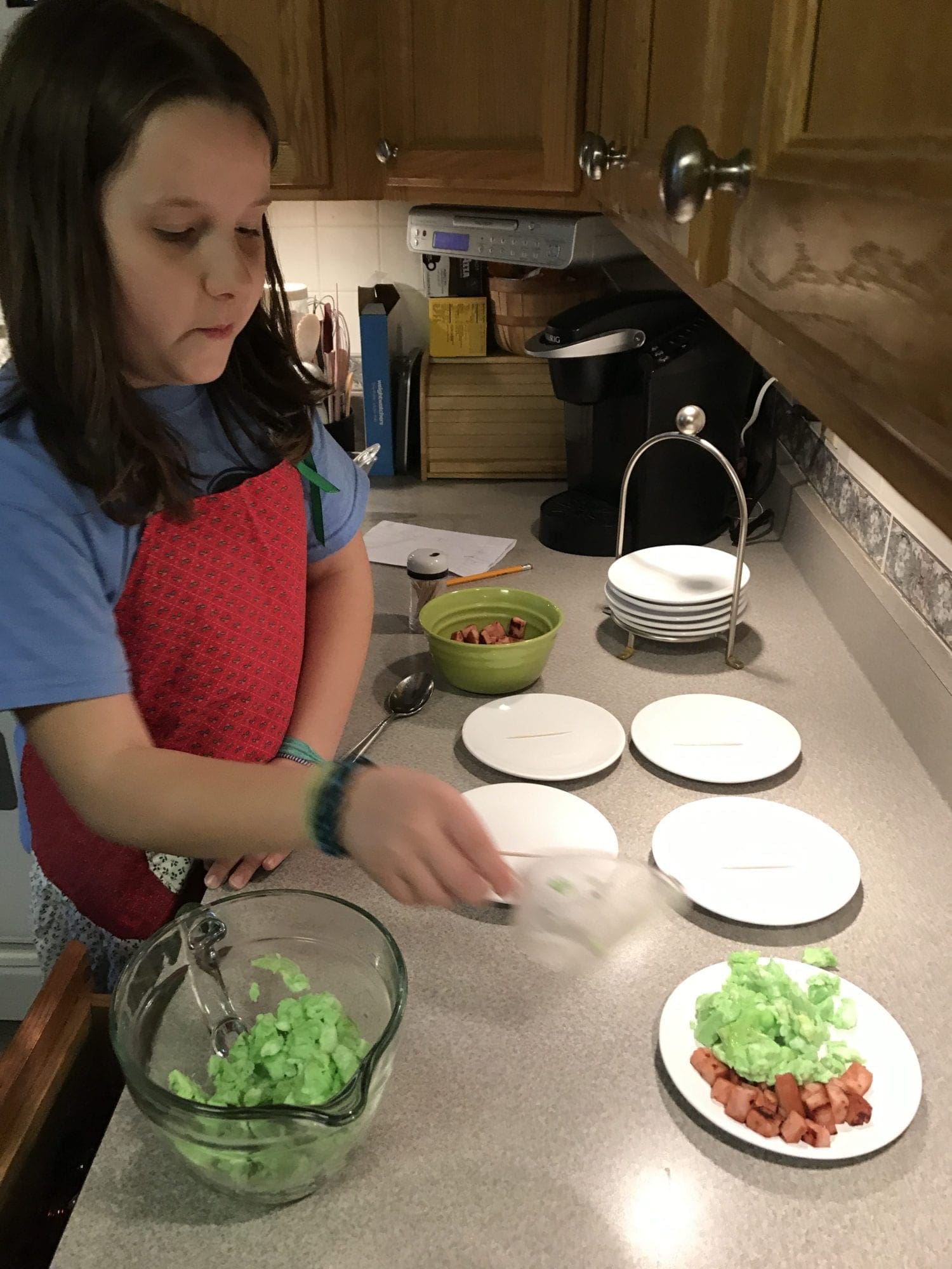 dishing up green eggs and ham