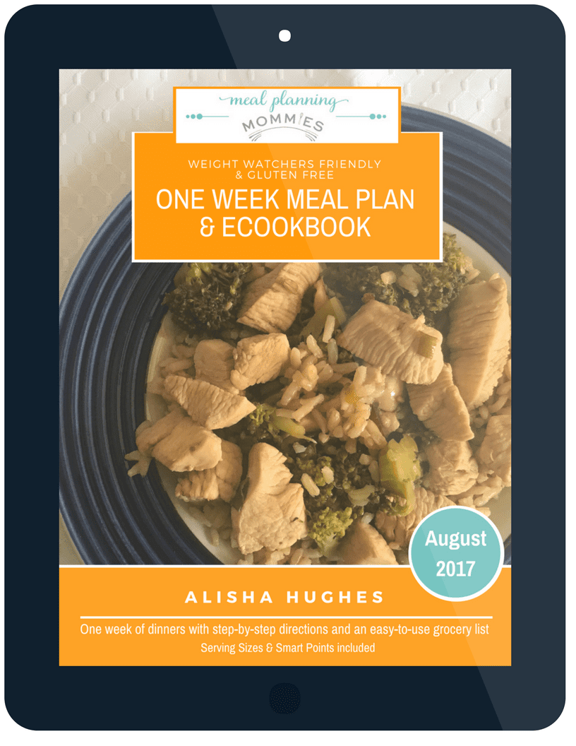 Purchase a gluten-free/Weight Watchers meal plan and ecookbook for $3.99