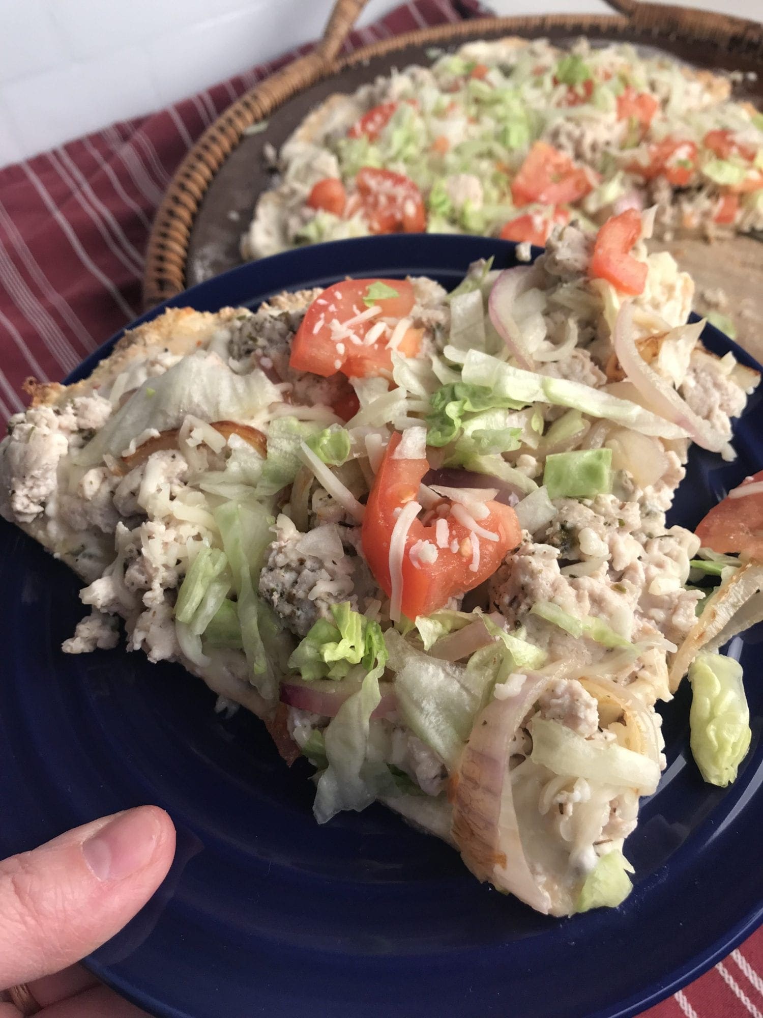 Salad Topped Pizza on Meal Planning Mommies