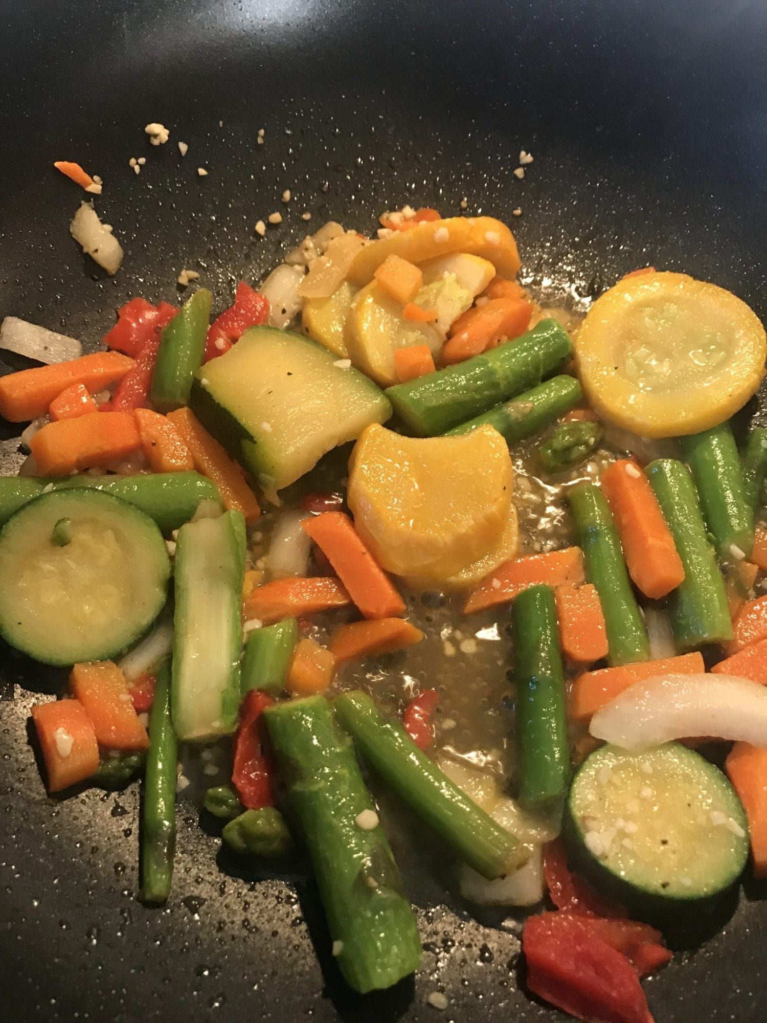 Cook Spring Vegetables in a skillet