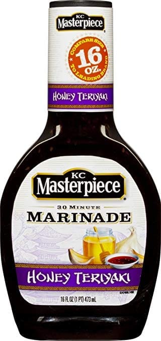 KC Masterpiece Honey Teriyaki marinade is the best stuff ever.