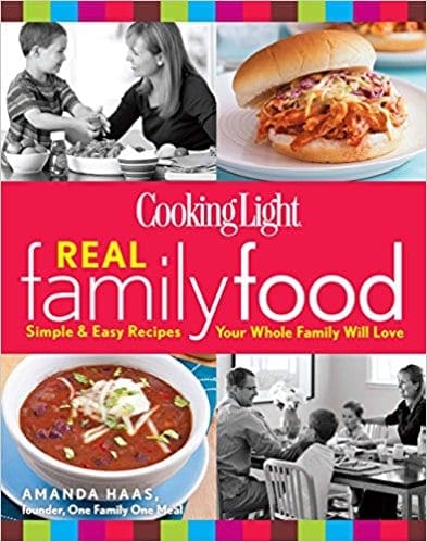 I love my Cooking Light Real Family Food cookbook that uses simple and easy recipes your whole family will love.