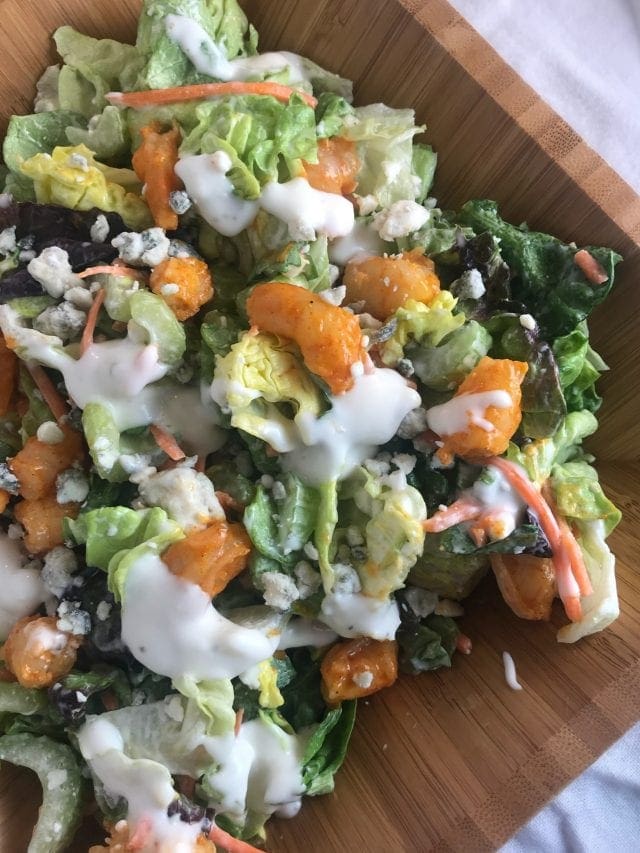 Buffalo Shrimp Salad - A recipe in the Meal Planning Mommies free meal plan.