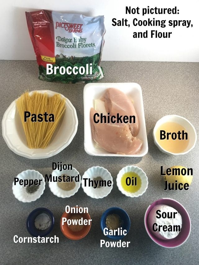 Ingredients for a delicious lemon chicken scallopini on Meal Planning Mommies.