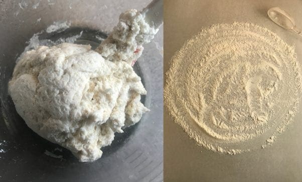Make 2-ingredient dough with self-rising flour and non-fat Greek yogurt.