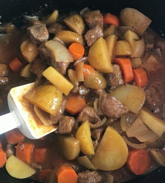 This beef pot roast takes steak, potatoes, carrots, and onions and slow cooks them in a tomato sauce until the meat and veggies are good and tender. It's a simple comfort food for 6 WW SP per serving.