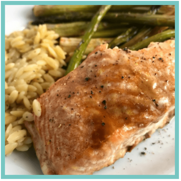 Garlic Brown Sugar Salmon and Asparagus - Easy Recipes that are perfect for when you are tired, stressed, and overwhelmed