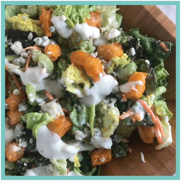Buffalo Shrimp Salad - Recipes that are perfect for when you are tired, stressed, and overwhelmed