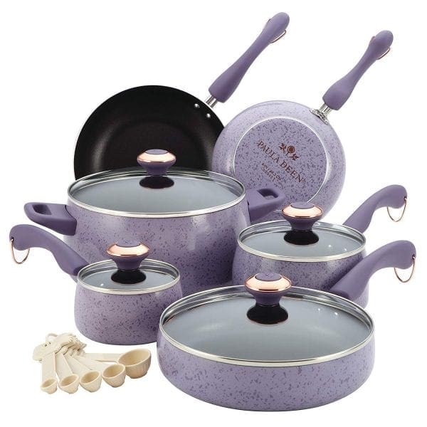 Paula Deen® Lavender Speckle Signature Porcelain Cookware Set Giveaway on Meal Planning Mommies