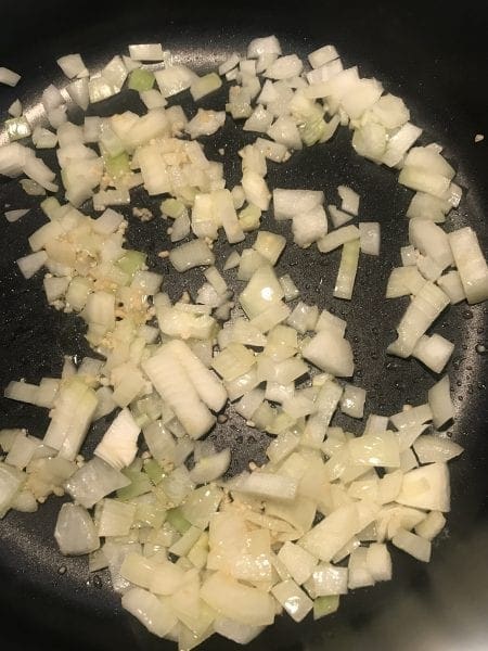 Cook garlic and onion until tender
