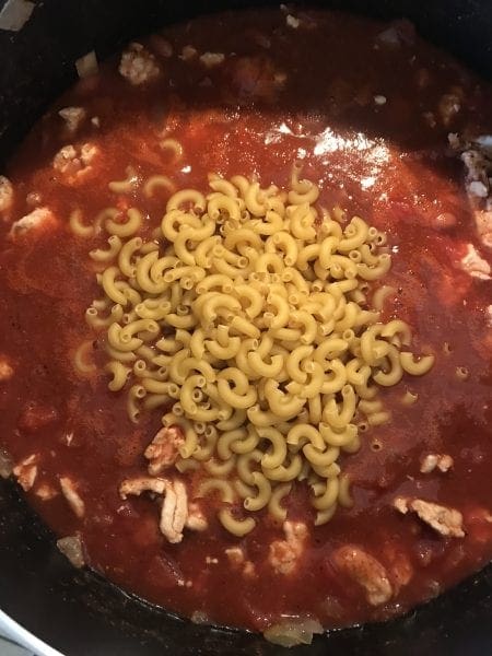 chili with macaroni
