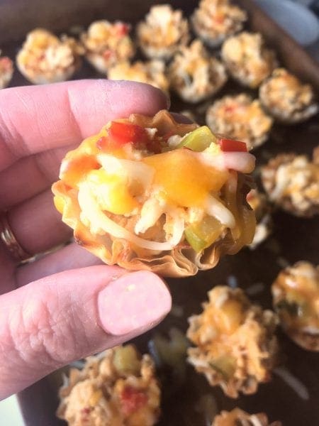 WW friendly Phyllo Cheeseburger Cups - Just 3 WW FreeStyle SmartPoints for 5 phyllo cups!