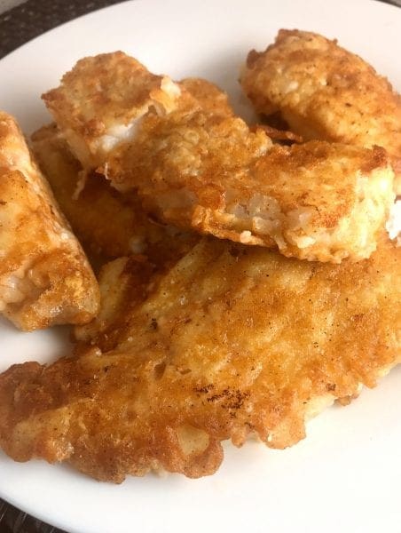 Healthy battered cod fish perfect for anyone on the WW (Weight Watchers) program. Just 3 WW FreeStyle SmartPoints per battered fish fillet!