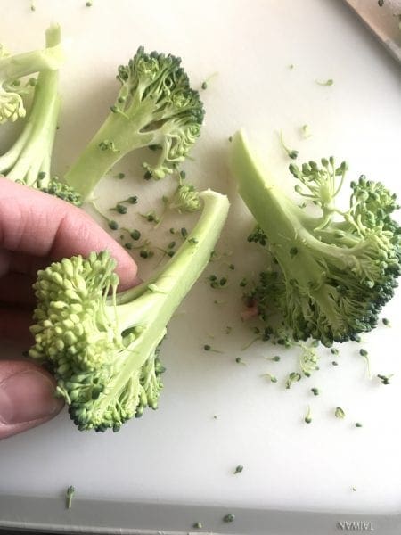 sliced broccoli