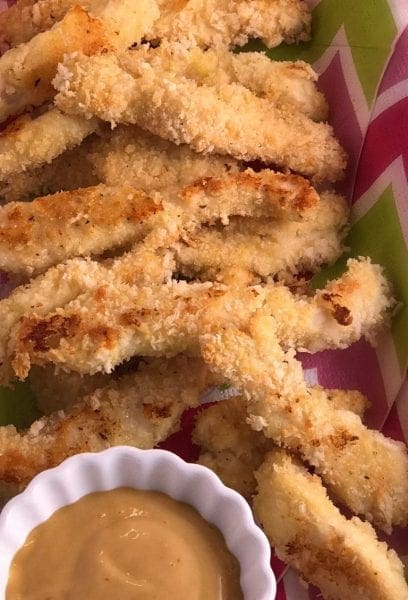 Great Super Bowl Party snack: Crunchy Baked Chicken Fries - Just 6 WW FreeStyle SmartPoints per serving!