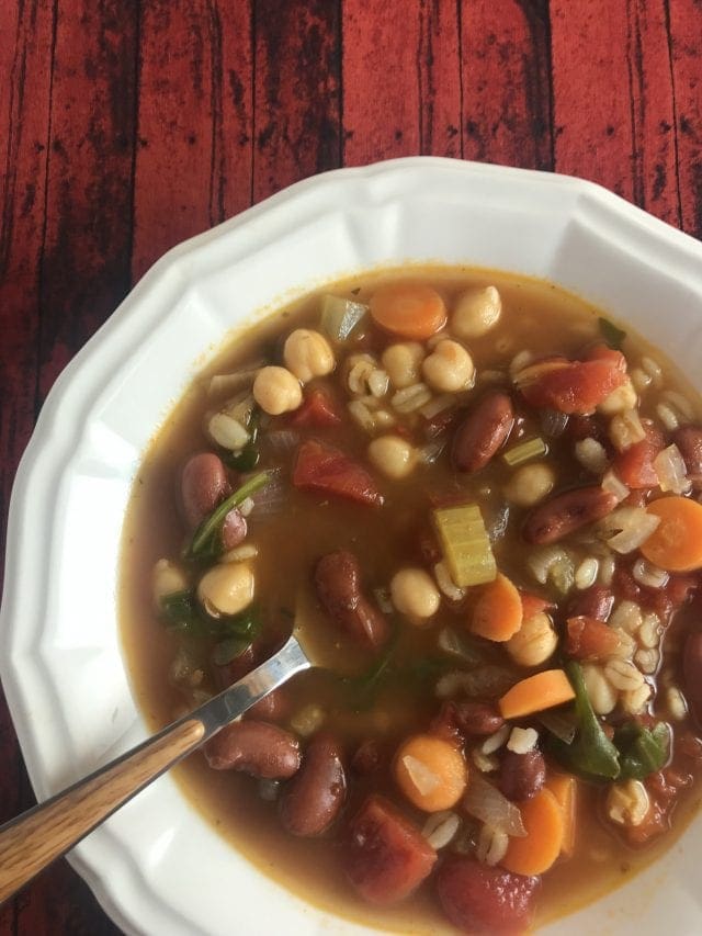 Bean and Barley soup for the free WW (formerly Weight Watchers) meal plan with FreeStyle SmartPoints. Printable grocery list included.