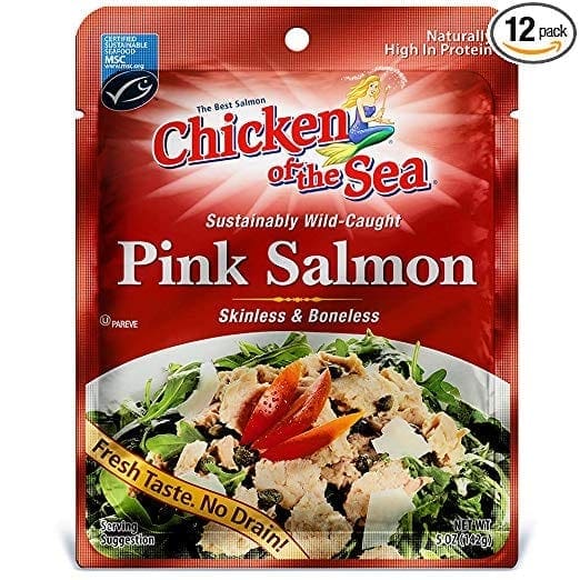 I love pouches of salmon for salmon patties and a salmon loaf.