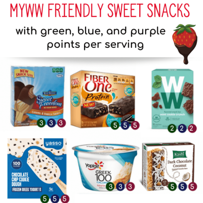 How many weight watchers points in a fiber one bar Myww Friendly Desserts With Green Blue Or Purple Points Meal Planning Mommies