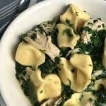 Creamy Chicken & Spinach Tortellini Soup