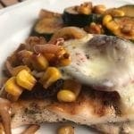 Grilled Pepper Jack Chicken with Zucchini & Corn Sauté