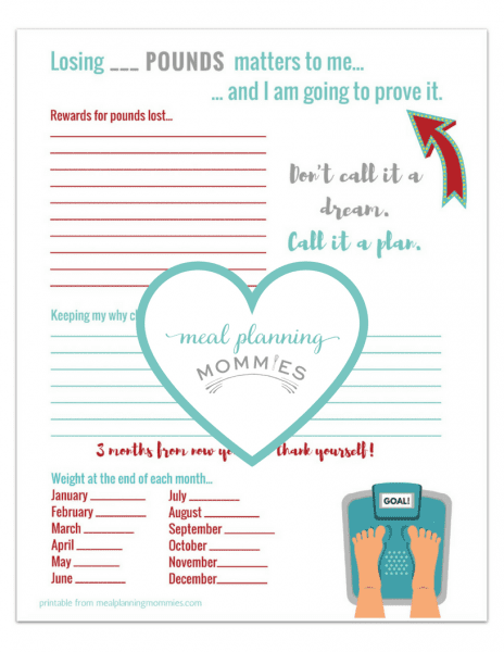 Free Printable 20-100 Pound Weight Loss Trackers - Meal Planning Mommies
