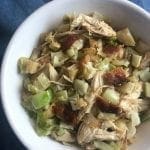 Brussels Sprouts with Chicken, Bacon, and Apple