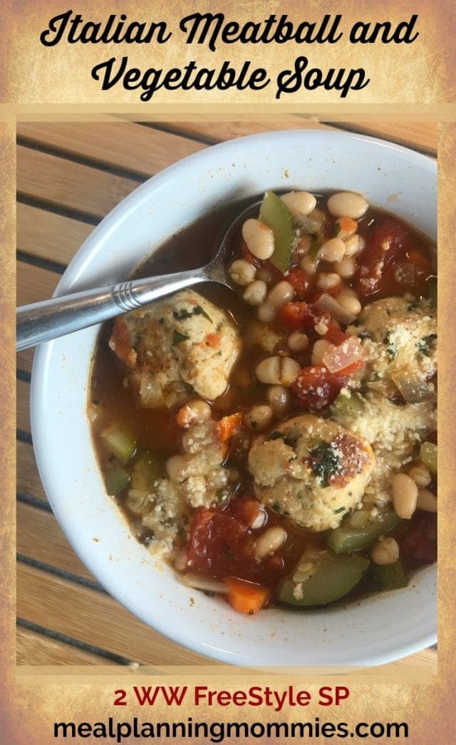 Italian Meatball and Vegetable Soup - Meal Planning Mommies