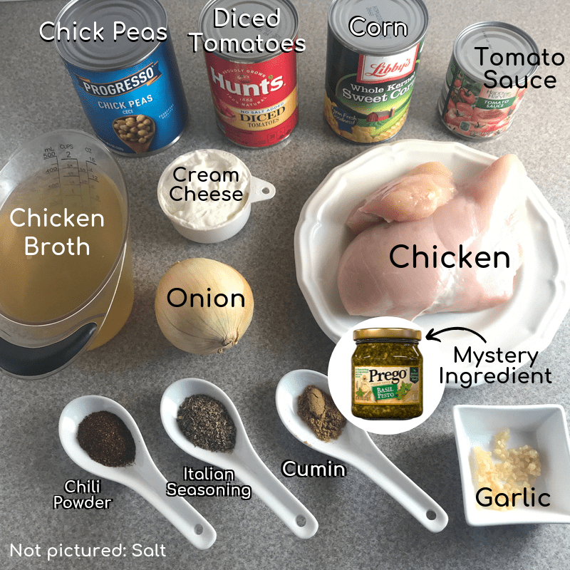 This slow cooker chicken soup will allow your to use up some of those canned good from your pantry that you forgot about! One serving is Just 3 WW SP!
