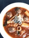 Rigatoni Meatball Soup