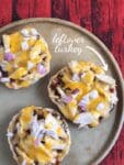 BBQ Leftover Turkey Mini Pizzas