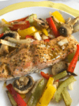 Garlic Herb Salmon and Confetti Veggies