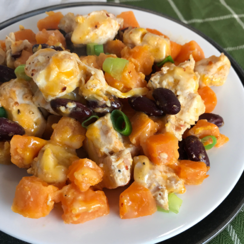 Cheesy Sweet Potato Chicken Casserole - Meal Planning Mommies
